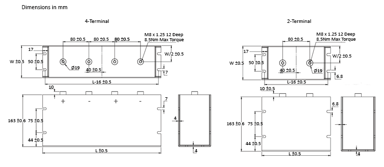 Cornell Dubilier MDL DC-Link Film Capacitor