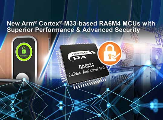 Arm Cortex-M33-based RA6M4 MCU Group