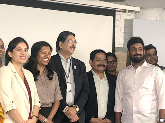 Mr Shrikanth Sinha, Shanta Thoutham along with kishan seen at the launch of H-Labs