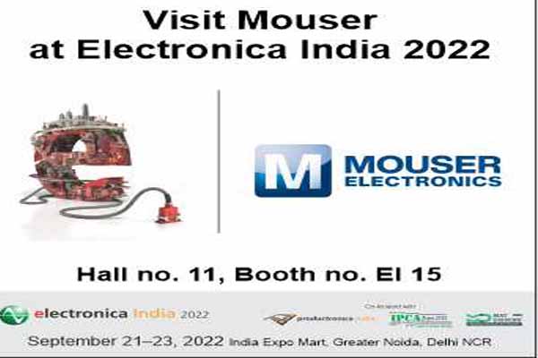 Mouser Electronics Exhibits at Electronica India as Major Sponsor