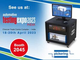 Pickering to demo EV BMS test rig at Automotive Testing Expo