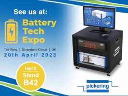 Pickering to demo EV BMS test rig at Battery Tech Expo 2023