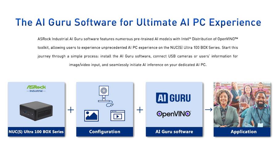ASRock Industrial launches AI Guru Software with NUC Ultra 100 for top AI experience