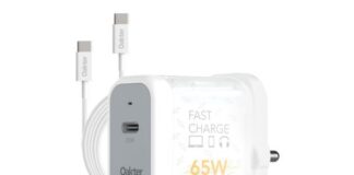 Oakter Debuts ₹1,399 65W GaN Charger