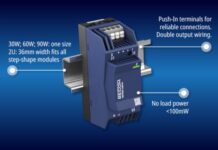 Ultra-slim 2U DIN rail AC/DC now available in 30W DIN rail